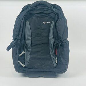 Eagle Creek Black & Gray Rolling Travel Backpack With Multiple Compartments & Re